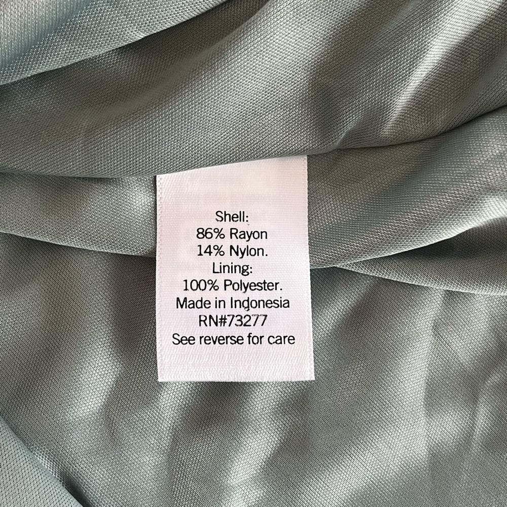 New! Nine West Button-Front Sage Green Long Shirt Dress Women’s Size Large - Picture 12 of 16